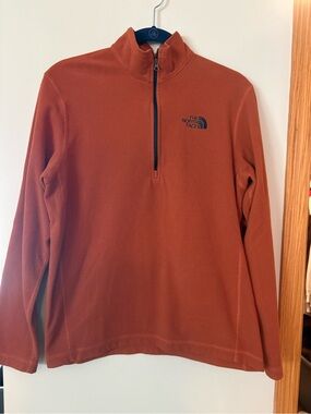 The North Face Men's Rust Zip-Neck Fleece Pullover